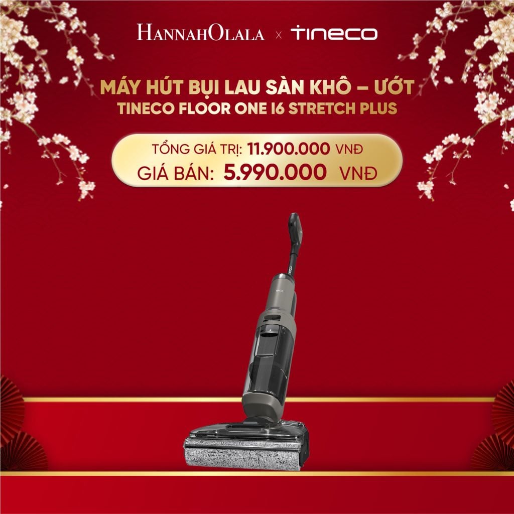  DEAL 1: MÁY HÚT BỤI LAU SÀN KHÔ – ƯỚT TINECO FLOOR ONE I6 STRETCH PLUS 