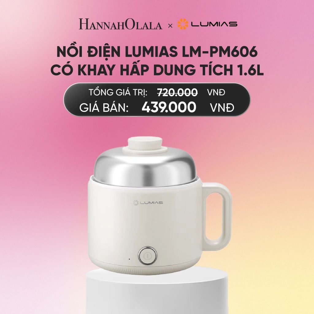  DEAL 1: NỒI ĐIỆN LUMIAS LM-PM606 CÓ KHAY HẤP DUNG TÍCH 1.6L_A1190 