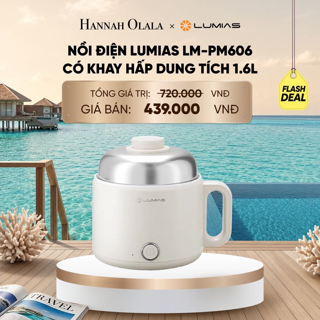  NỒI ĐIỆN LUMIAS LM-PM606 CÓ KHAY HẤP DUNG TÍCH 1.6L - DEAL 1_ D1371 