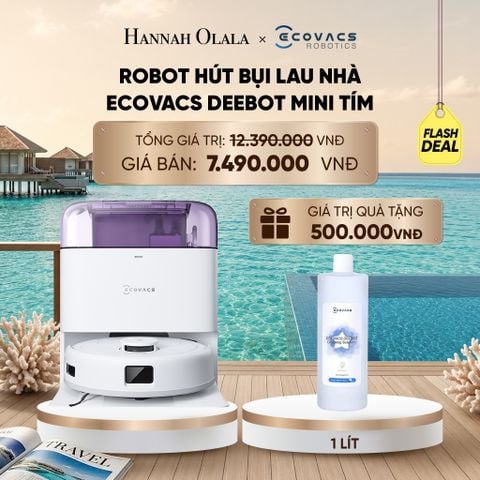  ROBOT HÚT BỤI LAU NHÀ ECOVACS DEEBOT MINI TÍM - DEAL 1_ D1734 