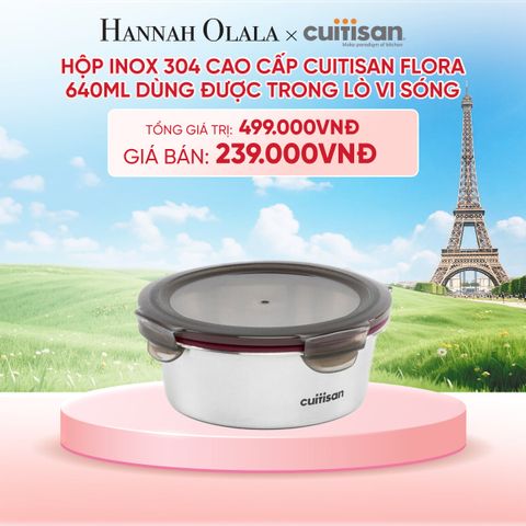  HỘP INOX 304 CAO CẤP CUITISAN FLORA DÙNG ĐƯỢC TRONG LÒ VI SÓNG - DEAL 1 - B40 