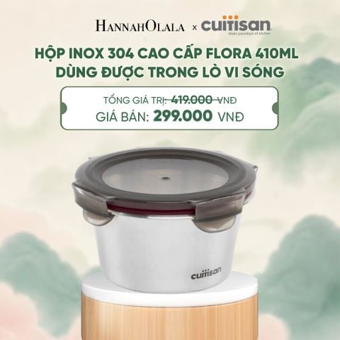  HỘP INOX 304 CAO CẤP CUITISAN FLORA TRÒN DÙNG ĐƯỢC TRONG LÒ VI SÓNG - DEAL 1 - A2109 