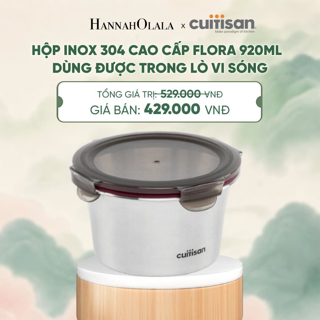  HỘP INOX 304 CAO CẤP CUITISAN FLORA TRÒN DÙNG ĐƯỢC TRONG LÒ VI SÓNG - DEAL 1 - A2109 