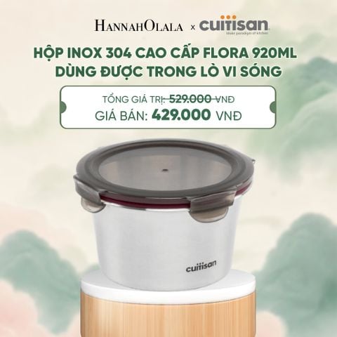  HỘP INOX 304 CAO CẤP CUITISAN FLORA TRÒN DÙNG ĐƯỢC TRONG LÒ VI SÓNG - DEAL 1 - A2109 