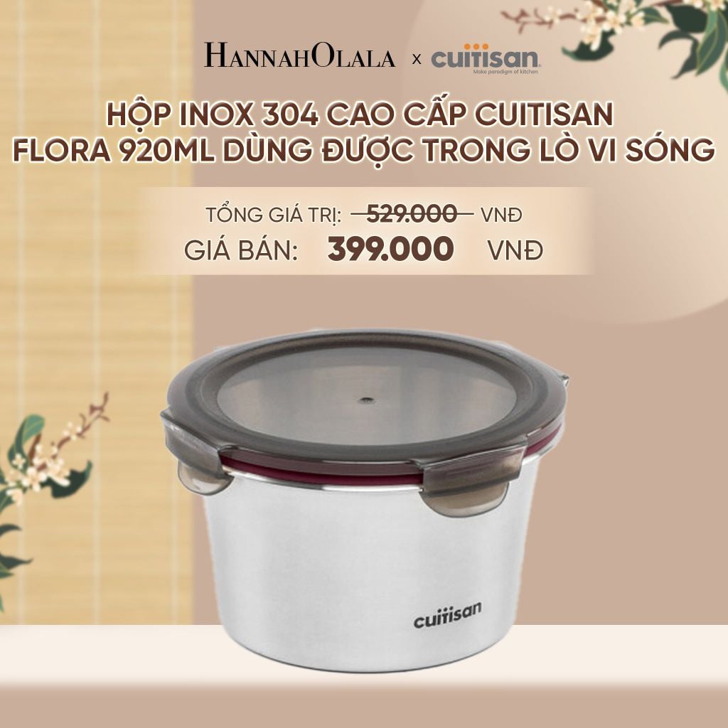  HỘP INOX 304 CAO CẤP CUITISAN FLORA DÙNG ĐƯỢC TRONG LÒ VI SÓNG - DEAL 1 - A1936 