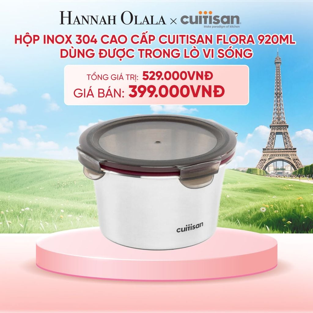  HỘP INOX 304 CAO CẤP CUITISAN FLORA DÙNG ĐƯỢC TRONG LÒ VI SÓNG - DEAL 1 - B40 