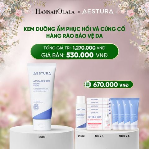  DEAL 1: KEM DƯỠNG ẨM PHỤC HỒI VÀ CỦNG CỐ HÀNG RÀO BẢO VỆ DA AESTURA ATOBARRIER365 CREAM 80ML 