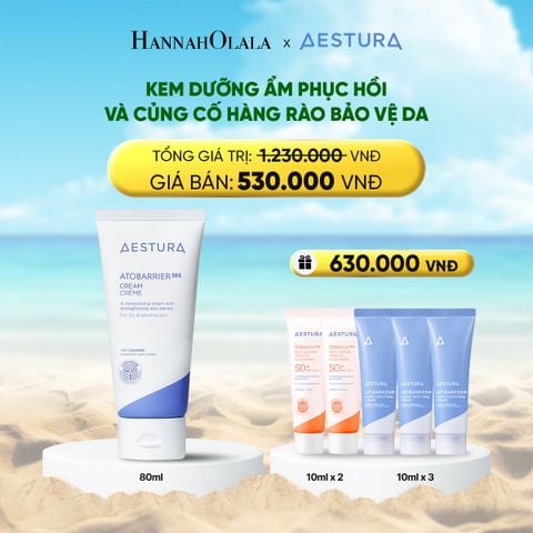  DEAL 1: KEM DƯỠNG ẨM PHỤC HỒI VÀ CỦNG CỐ HÀNG RÀO BẢO VỆ DA AESTURA ATOBARRIER365 CREAM 80ML 