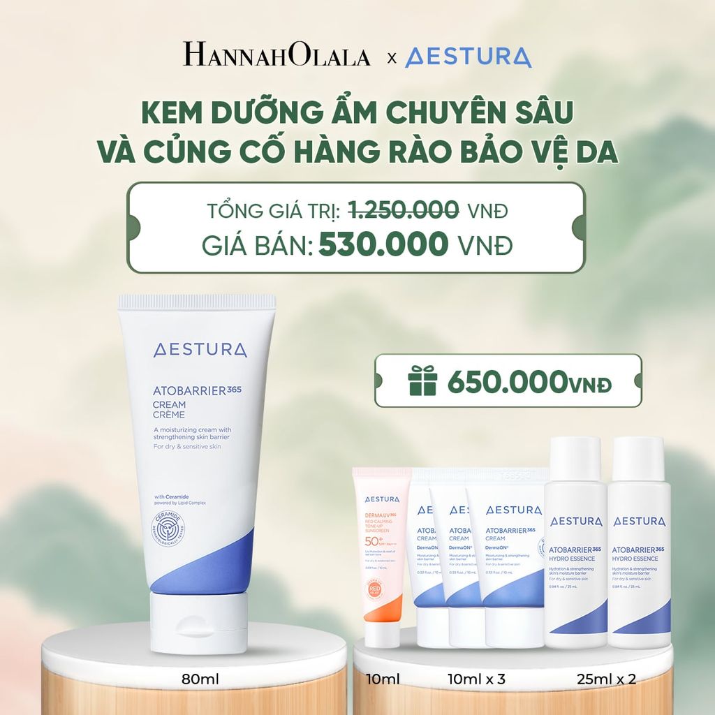  KEM DƯỠNG ẨM PHỤC HỒI VÀ CỦNG CỐ HÀNG RÀO BẢO VỆ DA AESTURA ATOBARRIER365 CREAM 80ML - A2180 