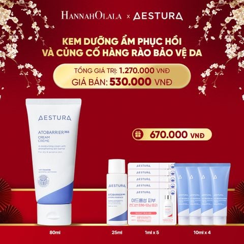  DEAL 1: KEM DƯỠNG ẨM PHỤC HỒI VÀ CỦNG CỐ HÀNG RÀO BẢO VỆ DA AESTURA ATOBARRIER365 CREAM 80ML 