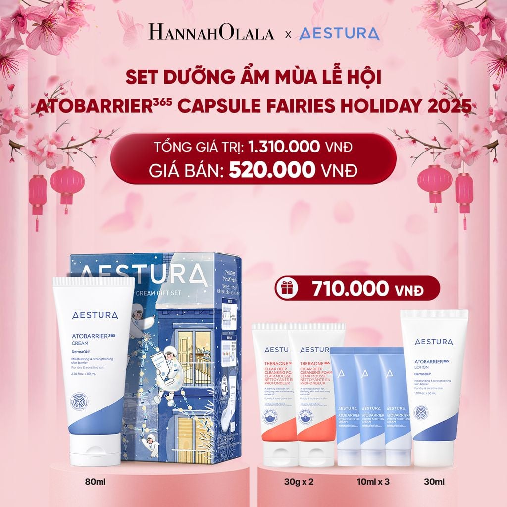  DEAL 1: SET DƯỠNG ẨM MÙA LỄ HỘI ATOBARRIER365 CAPSULE FAIRIES HOLIDAY 2025 