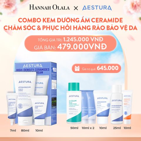  A1_DEAL 1: SET GIỚI HẠN -KEM DƯỠNG ẨM CHUYÊN SÂU VÀ CỦNG CỐ HÀNG RÀO BẢO VỆ DA AESTURA ATOBARRIER365 CREAM 80ML - TẶNG KÈM KEM DƯỠNG 10ML & SERUM HA 