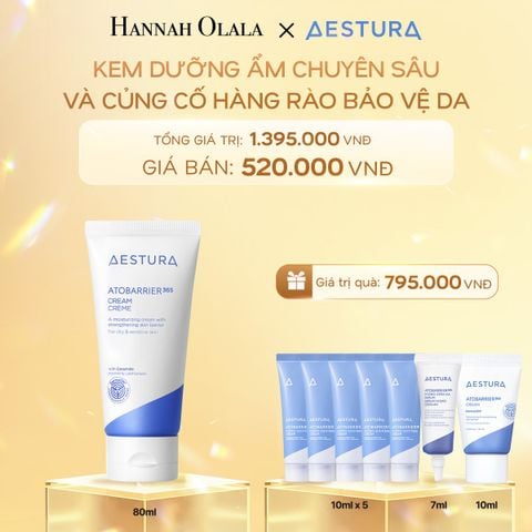  DEAL 1: SET GIỚI HẠN - KEM DƯỠNG ẨM CHUYÊN SÂU VÀ CỦNG CỐ HÀNG RÀO BẢO VỆ DA AESTURA ATOBARRIER365 CREAM 80ML 