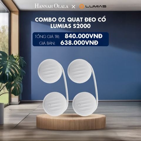  COMBO 02 QUẠT ĐEO CỔ LUMIAS S2000 - DEAL 10 