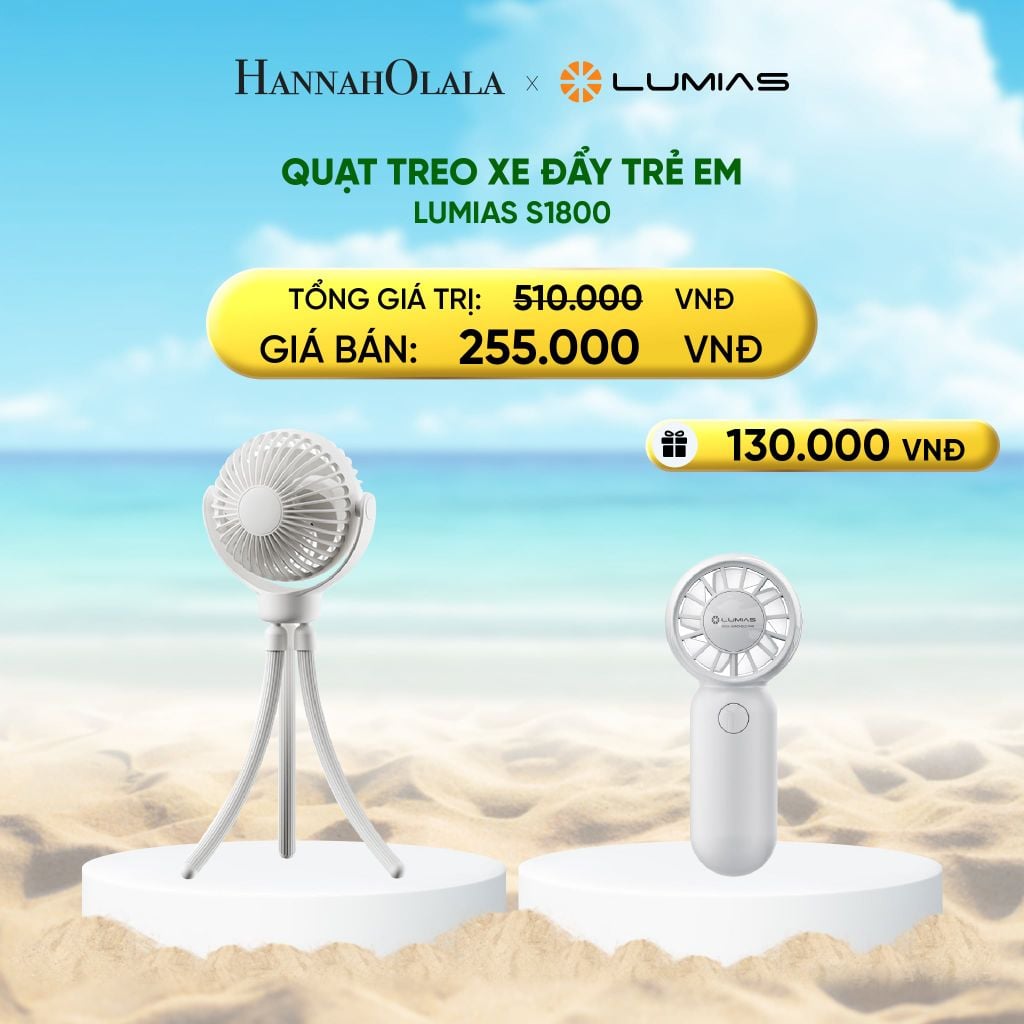  DEAL 10: QUẠT TREO XE ĐẨY TRẺ EM LUMIAS S1800 