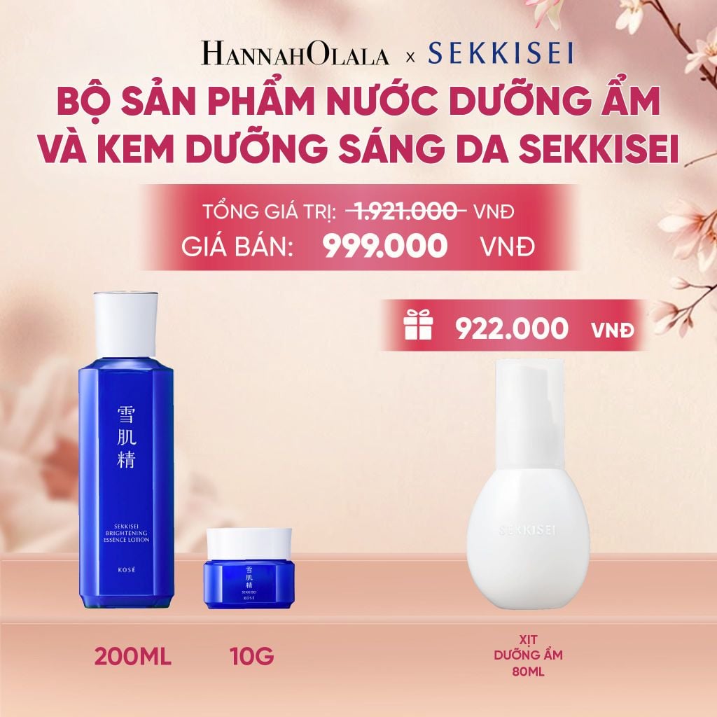  BỘ SẢN PHẨM NƯỚC DƯỠNG ẨM VÀ KEM DƯỠNG SÁNG DA SEKKISEI - A532 