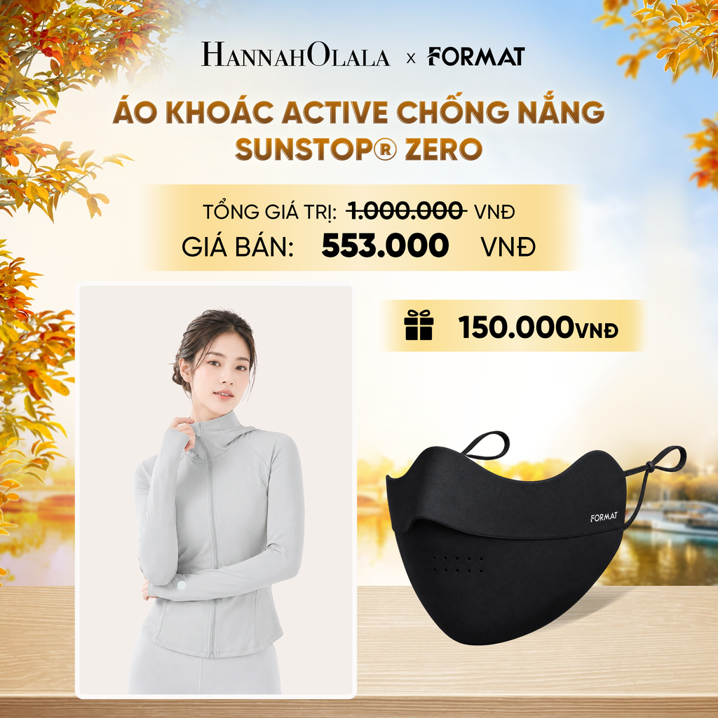  ÁO CHỐNG NẮNG NỮ FORMAT CHỐNG TIA UV SUNSTOP ZERO SIÊU MÁT LẠNH FORM SLIMFIT TÔN DÁNG THỜI TRANG CAO CẤP - 10006060 - DEAL 10 - E1013 