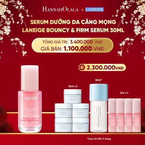  A1272_DEAL 10: SERUM TĂNG CƯỜNG COLLAGEN, LÀM MỜ DẤU HIỆU LÃO HÓA, GIÚP DA CĂNG SÁNG LANEIGE BOUNCY & FIRM SERUM 30ML 