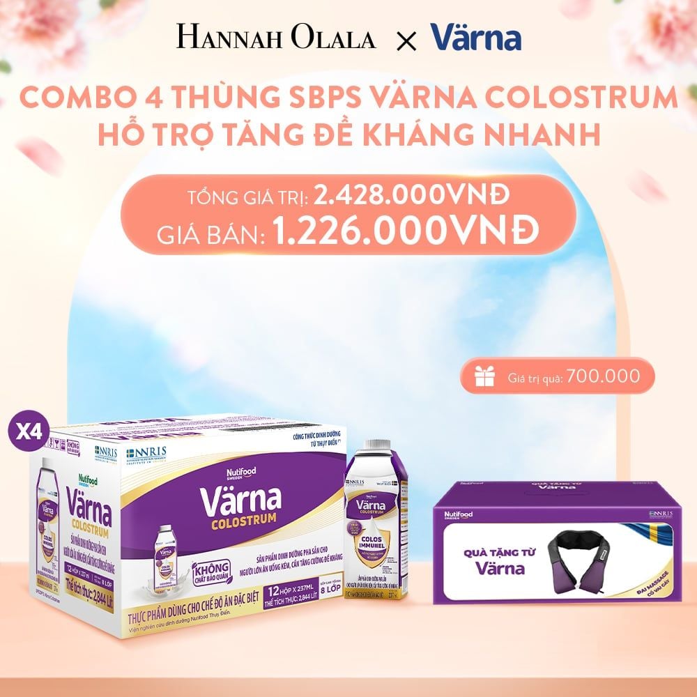  A894_DEAL 10: COMBO 4 THÙNG SỮA BỘT PHA SẴN VARNA COLOSTRUM HỘP GIẤY (48 HỘP X 237ML) 
