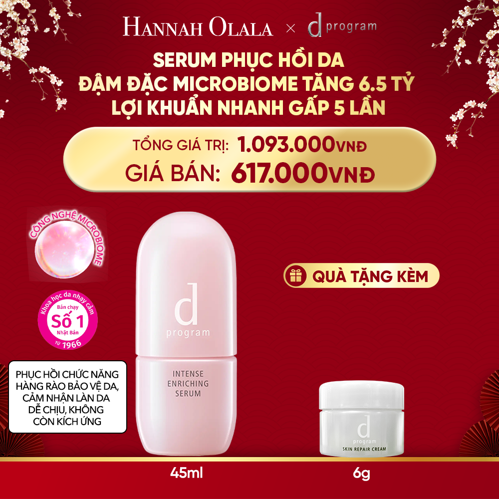  DEAL 10: SERUM GIÚP CẢI THIỆN TÌNH TRẠNG LÃO HÓA SỚM DPROGRAM INTENSE ENRICHING SERUM 45ML 