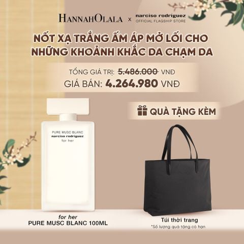  NƯỚC HOA NỮ NARCISO RODRIGUEZ FOR HER PURE MUSC BLANC EAU DE PARFUM INTENSE 100ML - DEAL 10 - A459 