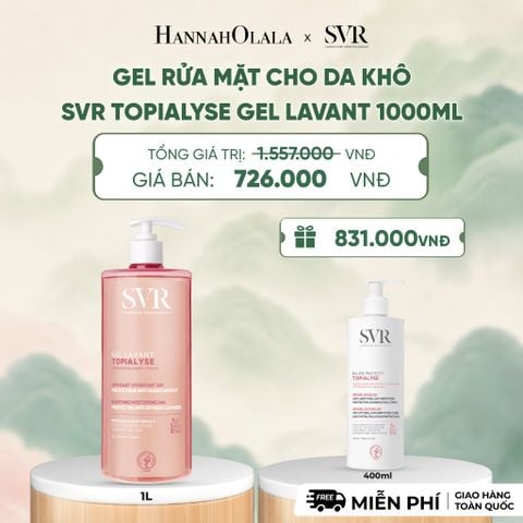  GEL RỬA MẶT CHO DA KHÔ SVR TOPIALYSE GEL LAVANT 1000ML - DEAL 10 - A1329 