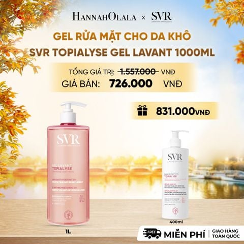  GEL RỬA MẶT CHO DA KHÔ SVR TOPIALYSE GEL LAVANT 1000ML - DEAL 10 - E682 