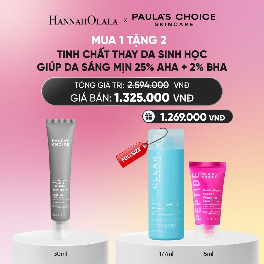  TINH CHẤT THAY DA SINH HỌC GIÚP DA SÁNG MỊN SKIN PERFECTING 25% AHA + 2% BHA EXFOLIANT PEEL 30ML - DEAL 10_A764 
