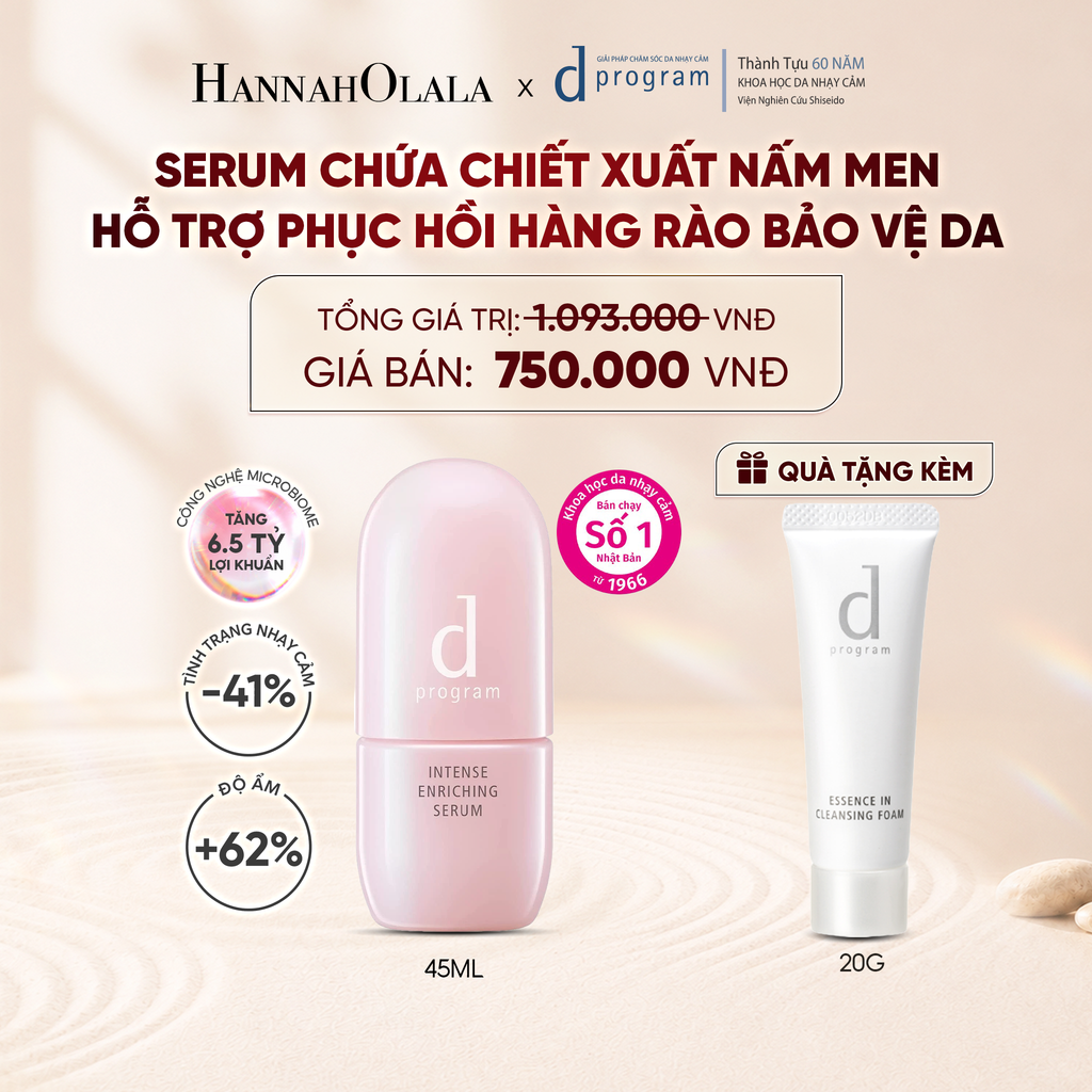  SERUM GIÚP CẢI THIỆN TÌNH TRẠNG LÃO HÓA SỚM DPROGRAM INTENSE ENRICHING SERUM 45ML - DEAL 10 
