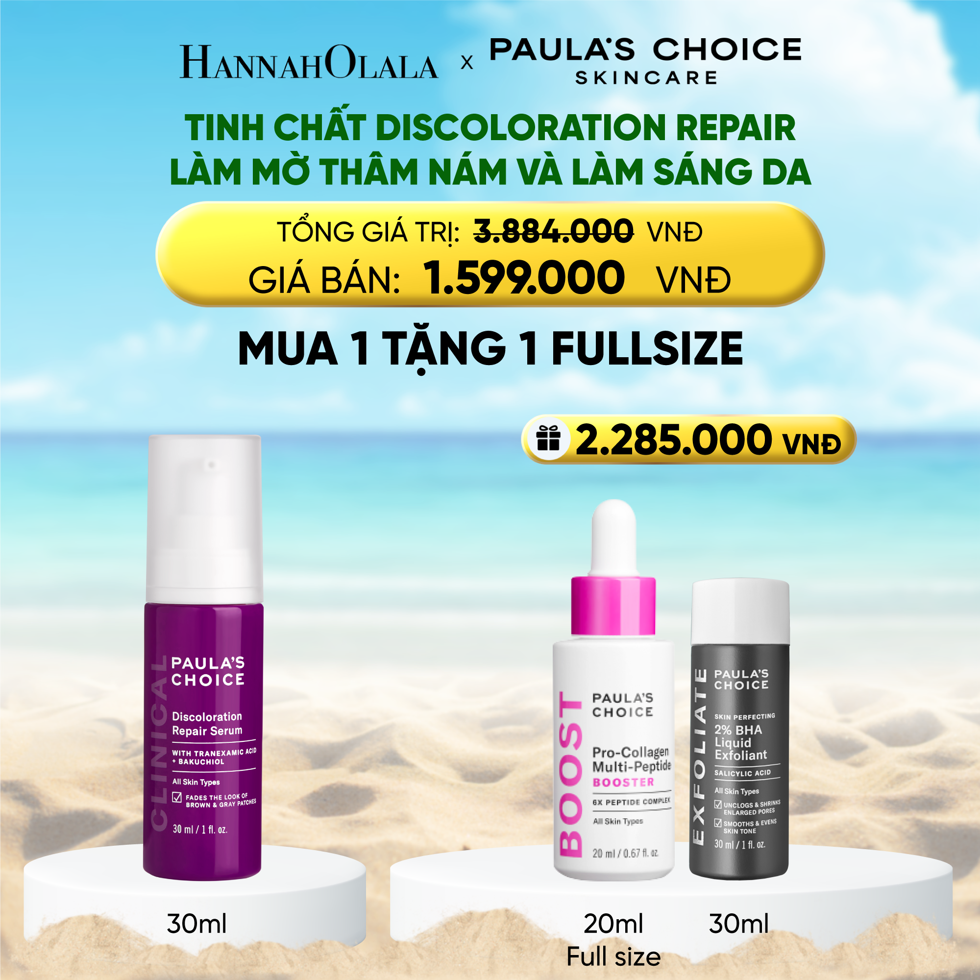 A639_deal 10: tinh chất làm mờ thâm nám clinical discoloration repair serum 30ml