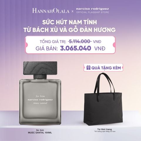  NƯỚC HOA NAM NARCISO RODRIGUEZ FOR HIM MUSC SANTAL EAU DE PARFUM INTENSE 100ML - DEAL 10 - A1255 