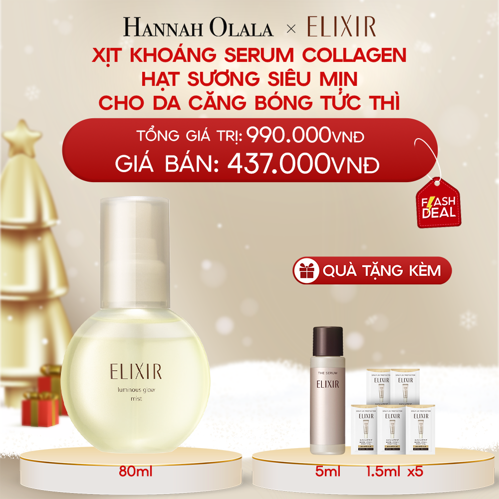  DEAL 10: XỊT KHOÁNG DƯỠNG ẨM TỨC THÌ ELIXIR SUPERIEUR LUMINOUS GLOW MIST 80ML 