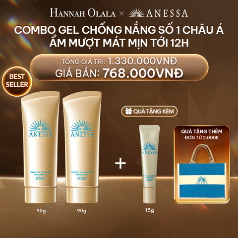  DEAL 10: COMBO GEL CHỐNG NẮNG DƯỠNG DA DƯỠNG ẨM BẢO VỆ HOÀN HẢO ANESSA GOLD GEL SPF50+ PA++++ 90GX2 