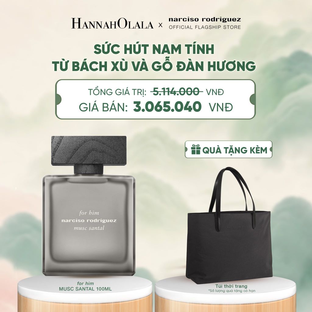  NƯỚC HOA NAM NARCISO RODRIGUEZ FOR HIM MUSC SANTAL EAU DE PARFUM INTENSE 100ML - DEAL 10 - A1255 