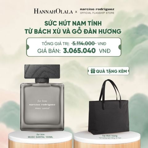  NƯỚC HOA NAM NARCISO RODRIGUEZ FOR HIM MUSC SANTAL EAU DE PARFUM INTENSE 100ML - DEAL 10 
