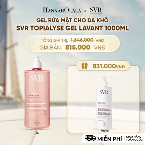  GEL RỬA MẶT CHO DA KHÔ SVR TOPIALYSE GEL LAVANT 1000ML - DEAL 10 
