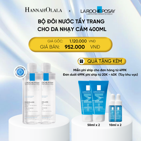  DEAL 10: BỘ ĐÔI NƯỚC TẨY TRANG CHO DA NHẠY CẢM MICELLAR SENSITIVE SKIN 400ML 