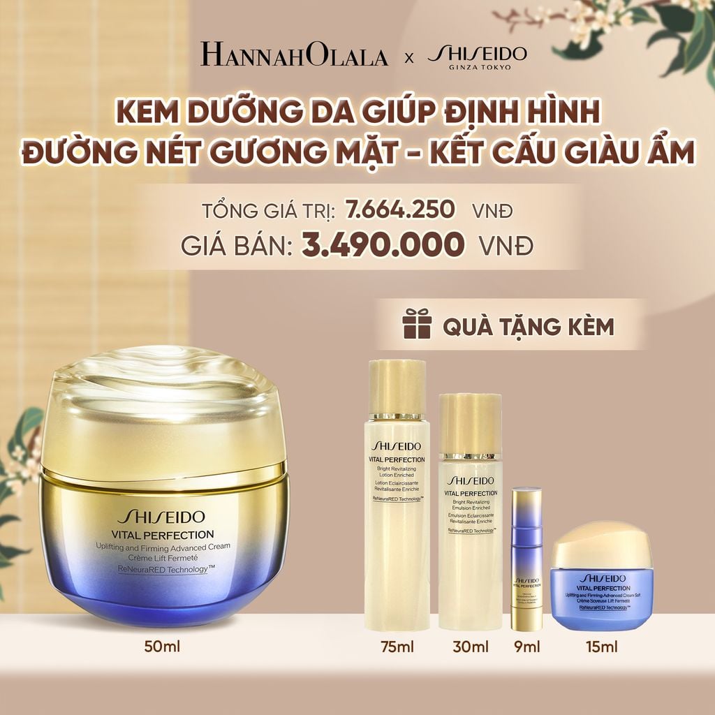  KEM DƯỠNG DA SHISEIDO VITAL PERFECTION UPLIFTING AND FIRMING ADVANCED CREAM 50ML - DEAL 10 - A1137 