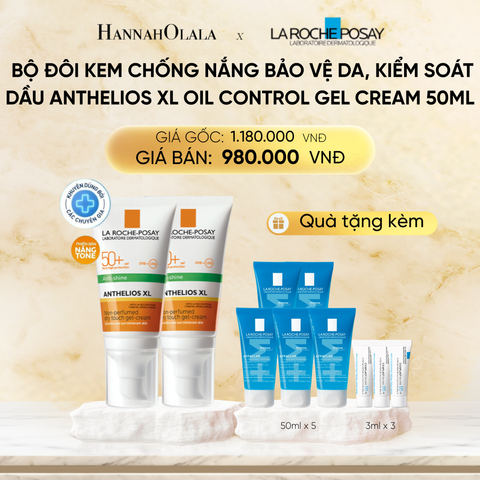  DEAL 10: BỘ ĐÔI KEM CHỐNG NẮNG BẢO VỆ DA, KIỂM SOÁT DẦU ANTHELIOS XL OIL CONTROL GEL CREAM 50ML 