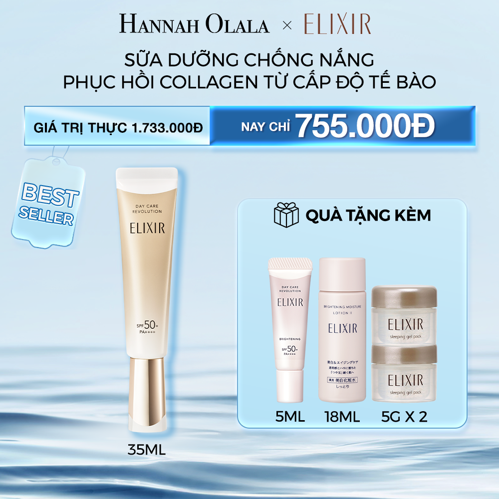  M62_DEAL 3: [THẾ HỆ MỚI] SỮA CHỐNG NẮNG PHỤC HỒI COLLAGEN ELIXIR DAY CARE REVOLUTION 35ML 