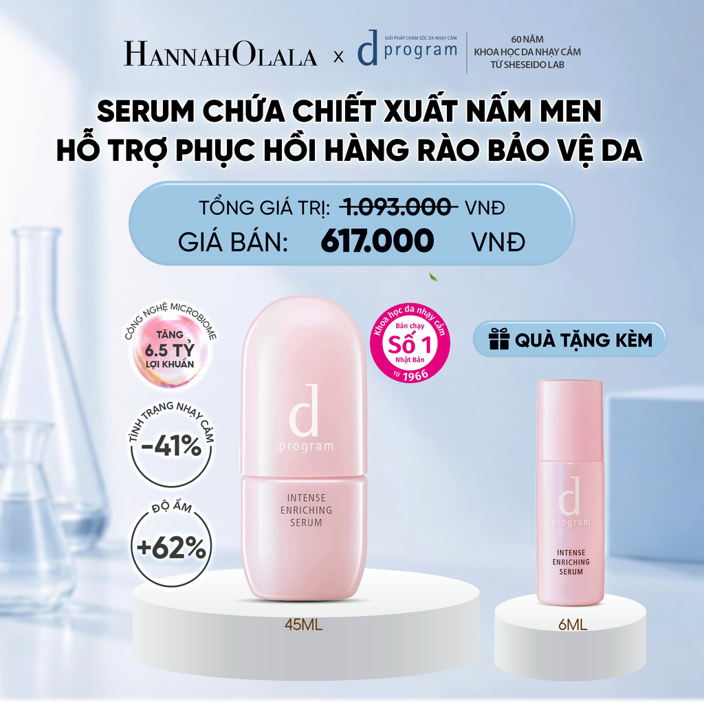  SERUM GIÚP CẢI THIỆN TÌNH TRẠNG LÃO HÓA SỚM DPROGRAM INTENSE ENRICHING SERUM 45ML - DEAL 10 