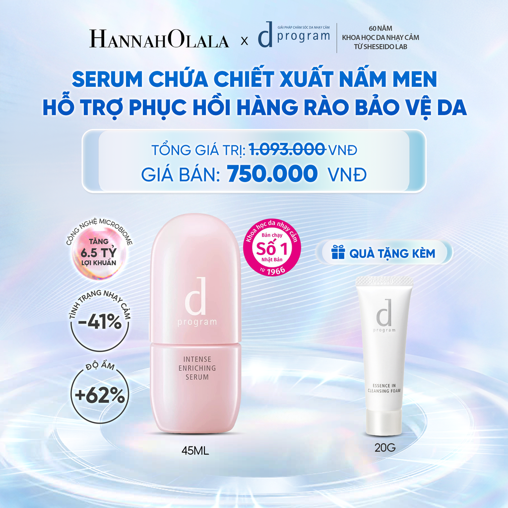  SERUM GIÚP CẢI THIỆN TÌNH TRẠNG LÃO HÓA SỚM DPROGRAM INTENSE ENRICHING SERUM 45ML - DEAL 10 