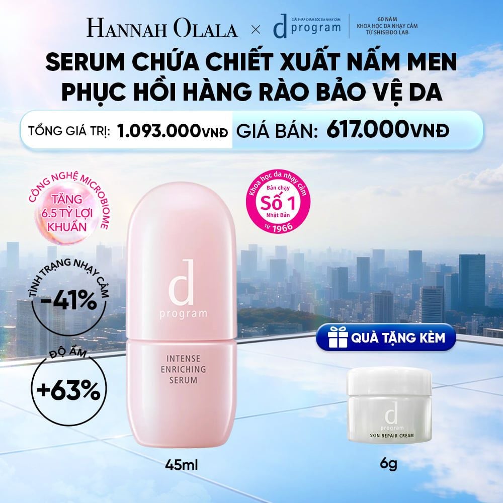  SERUM GIÚP CẢI THIỆN TÌNH TRẠNG LÃO HÓA SỚM DPROGRAM INTENSE ENRICHING SERUM 45ML - DEAL 10 