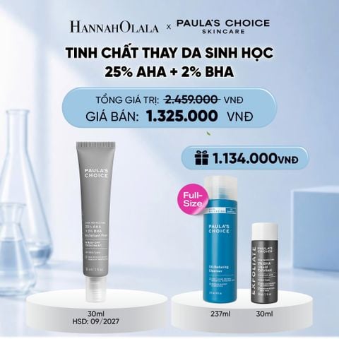  TINH CHẤT THAY DA SINH HỌC GIÚP DA SÁNG MỊN SKIN PERFECTING 25% AHA + 2% BHA EXFOLIANT PEEL 30ML (Date: 09/2027) - DEAL 10 