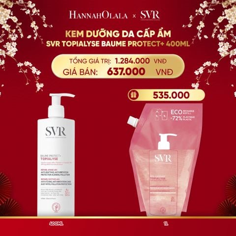  DEAL 10: KEM DƯỠNG DA CẤP ẨM TOÀN THÂN SVR TOPIALYSE BAUME PROTECT+ 400ML 