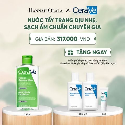  NƯỚC TẨY TRANG DỊU NHẸ, SẠCH ẨM CHUẨN CHUYÊN GIA CERAVE MICELLAR CLEANSING WATER 295ML - A1126 