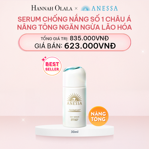  E105_DEAL 10: SERUM CHỐNG NẮNG DƯỠNG DA NÂNG TÔNG NGĂN NGỪA LÃO HÓA ANESSA DAY SERUM SPF50+ PA++++ 30ML 