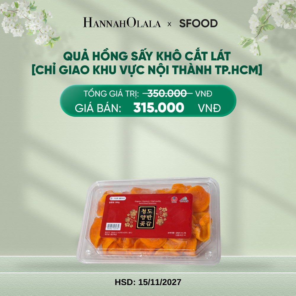  DEAL 10: QUẢ HỒNG SẤY KHÔ CẮT LÁT [CHỈ GIAO KHU VỰC TP.HCM] 