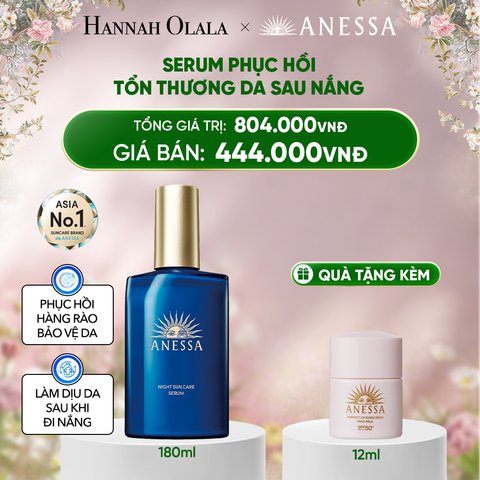  DEAL 10: SERUM DƯỠNG DA VÀ PHỤC HỒI TỔN THƯƠNG DA SAU NẮNG ANESSA NIGHT SUN CARE SERUM 180ML 