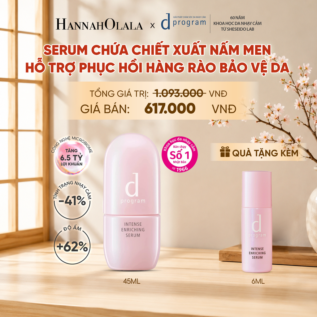  SERUM GIÚP CẢI THIỆN TÌNH TRẠNG LÃO HÓA SỚM DPROGRAM INTENSE ENRICHING SERUM 45ML - DEAL 10 